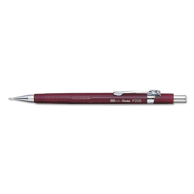 SHARP MECHANICAL PENCIL, 0.5 MM, HB (#2.5), BLACK LEAD, BURGUNDY BARREL