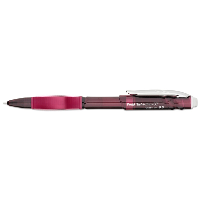 TWIST-ERASE GT PENCILS, 0.5 MM, HB (#2.5), BLACK LEAD, RED BARREL