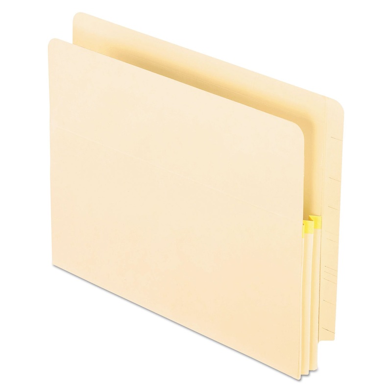 CONVERTIBLE END TAB FILE POCKETS, 1.75″ EXPANSION, LETTER SIZE, MANILA, 25/BOX