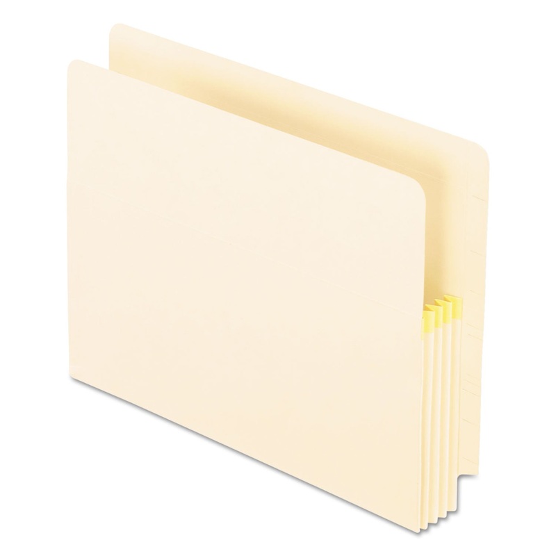 CONVERTIBLE END TAB FILE POCKETS, 3.5″ EXPANSION, LETTER SIZE, MANILA, 25/BOX