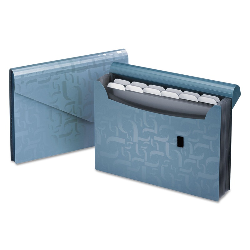 EXPANDING POLY FILES, 3.5″ EXPANSION, 13 SECTIONS, 1/6-CUT TAB, LETTER SIZE, BLUE