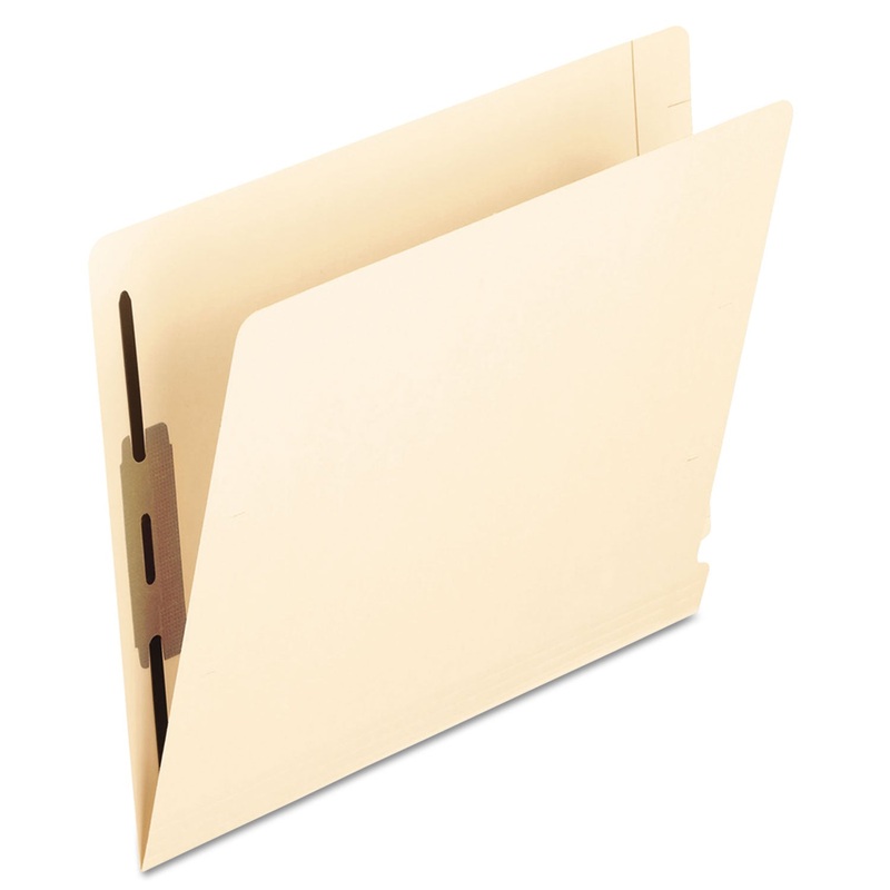 MANILA LAMINATED END TAB FOLDERS WITH TWO FASTENERS, STRAIGHT TAB, LETTER SIZE, 14 PT. MANILA, 50/BOX