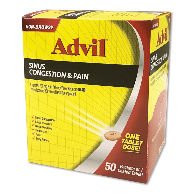 Sinus Congestion & Pain Relief, 50/box