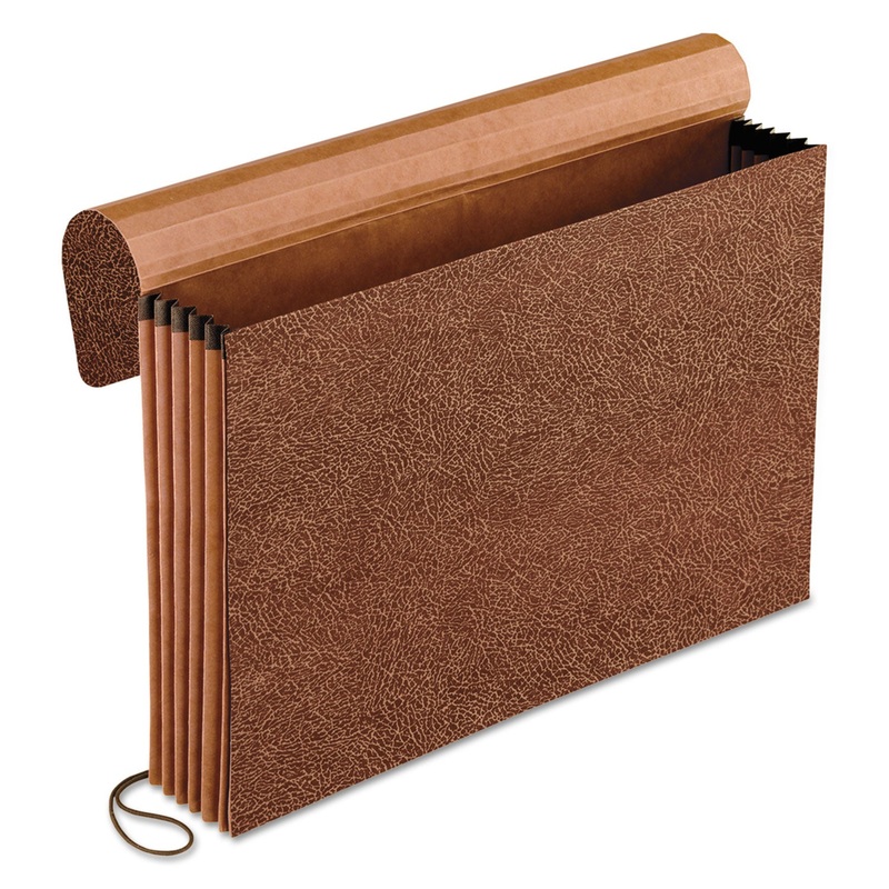 STANDARD EXPANDING WALLET, 5.25″ EXPANSION, 1 SECTION, LEGAL SIZE, RED FIBER