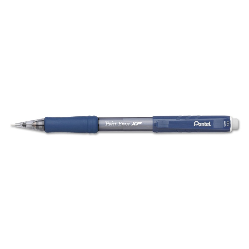 TWIST-ERASE EXPRESS MECHANICAL PENCIL, 0.5 MM, HB (#2.5), BLACK LEAD, BLUE BARREL, DOZEN