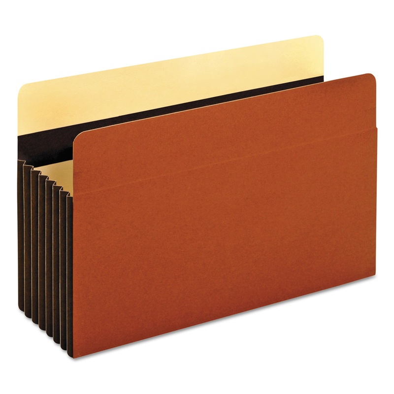 HEAVY-DUTY FILE POCKETS, 7″ EXPANSION, LEGAL SIZE, REDROPE, 5/BOX