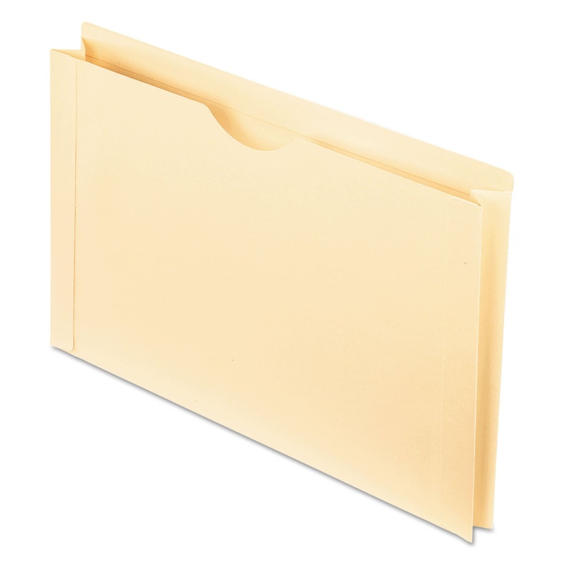 MANILA REINFORCED FILE JACKETS, 2-PLY STRAIGHT TAB, LEGAL SIZE, MANILA, 50/BOX