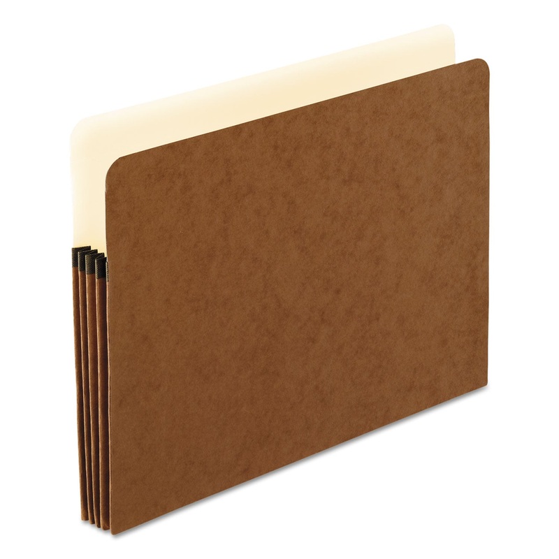 STANDARD EXPANDING FILE POCKETS, 3.5″ EXPANSION, LETTER SIZE, RED FIBER, 25/BOX