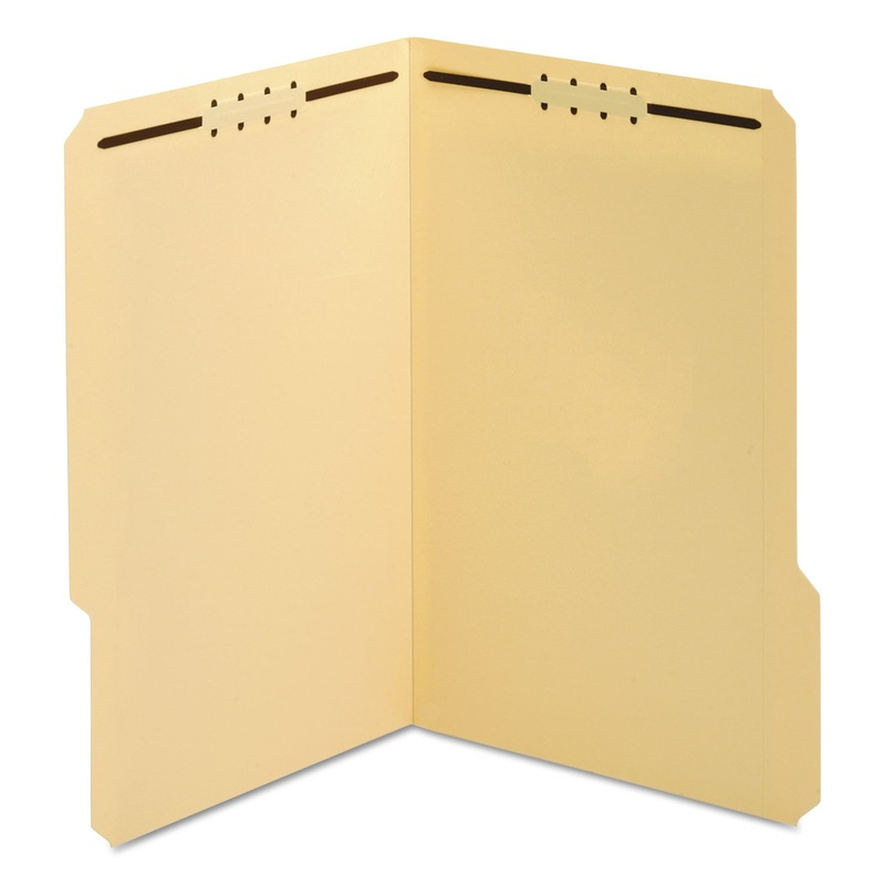 TOP TAB 2-FASTENER FOLDER, 1/3-CUT TABS, LEGAL SIZE, MANILA, 50/BOX