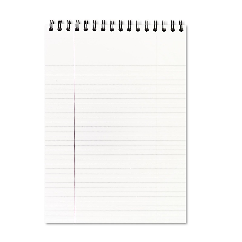 WIREBOUND BUSINESS NOTEBOOK, WIDE/LEGAL RULE, BLACK COVER, 8.5 X 11, 96 SHEETS
