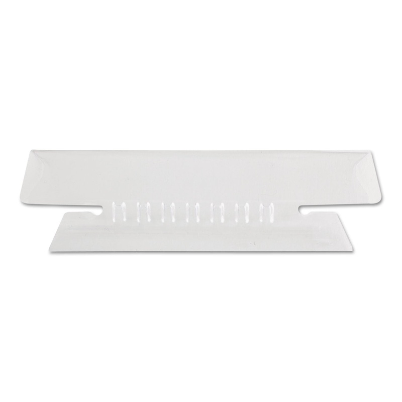 TRANSPARENT COLORED TABS FOR HANGING FILE FOLDERS, 1/3-CUT TABS, CLEAR, 3.5″ WIDE, 25/PACK