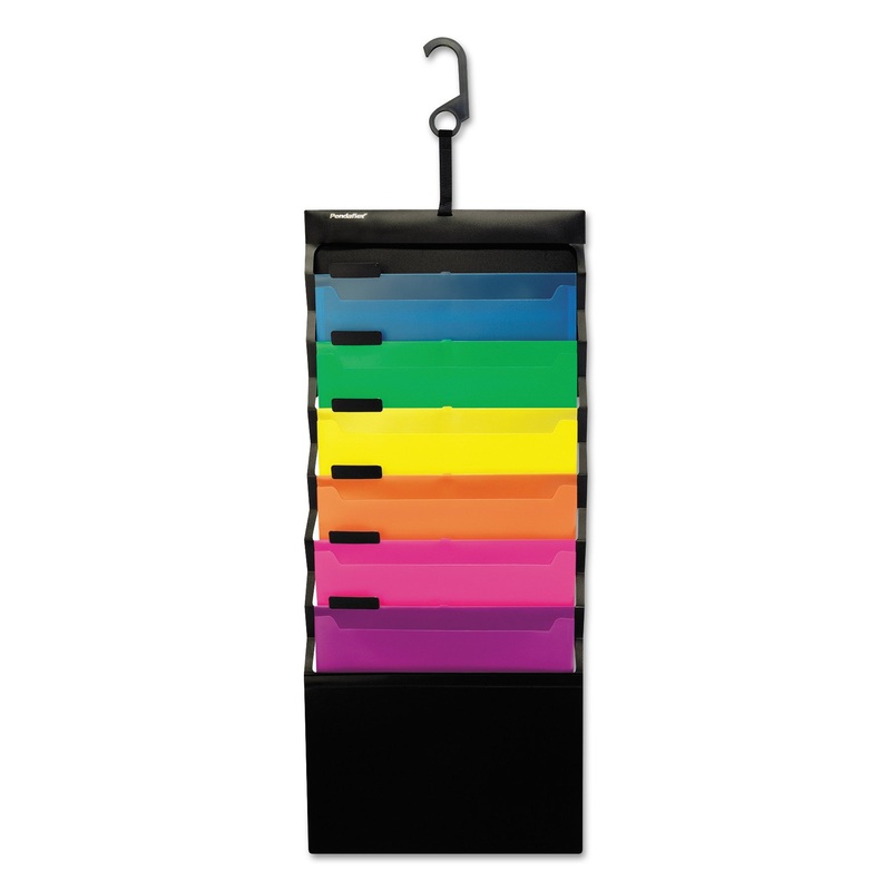 DESK FREE HANGING ORGANIZER W/ CASE, 1″ EXPANSION, 6 SECTIONS, 1/3-CUT TAB, LETTER SIZE, RANDOMLY ASSORTED