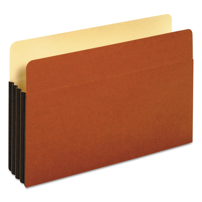 FILE POCKET W/ TYVEK, 3.5″ EXPANSION, LEGAL SIZE, REDROPE, 10/BOX