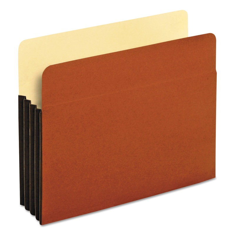 FILE POCKET W/ TYVEK, 3.5″ EXPANSION, LETTER SIZE, REDROPE, 10/BOX