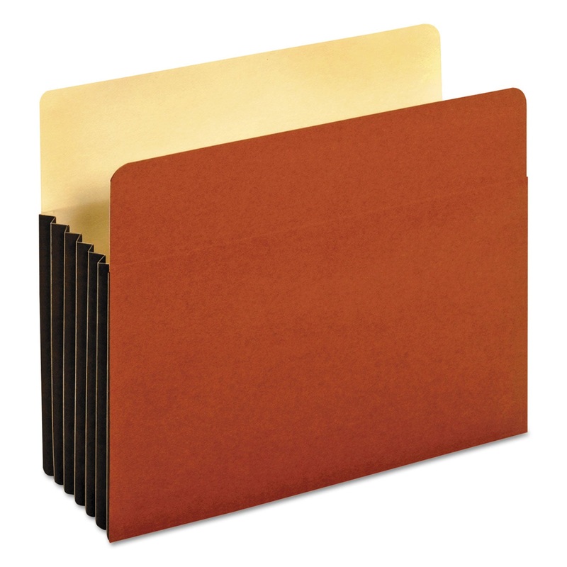 FILE POCKET W/ TYVEK, 5.25″ EXPANSION, LETTER SIZE, REDROPE, 10/BOX