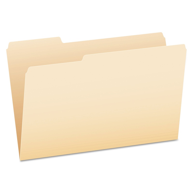 MANILA FILE FOLDERS, 1/3-CUT TABS, LEGAL SIZE, 100/BOX