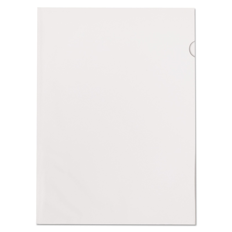 POLY COLOR TRANSPARENT FILE JACKETS, LETTER SIZE, CLEAR, 50/BOX