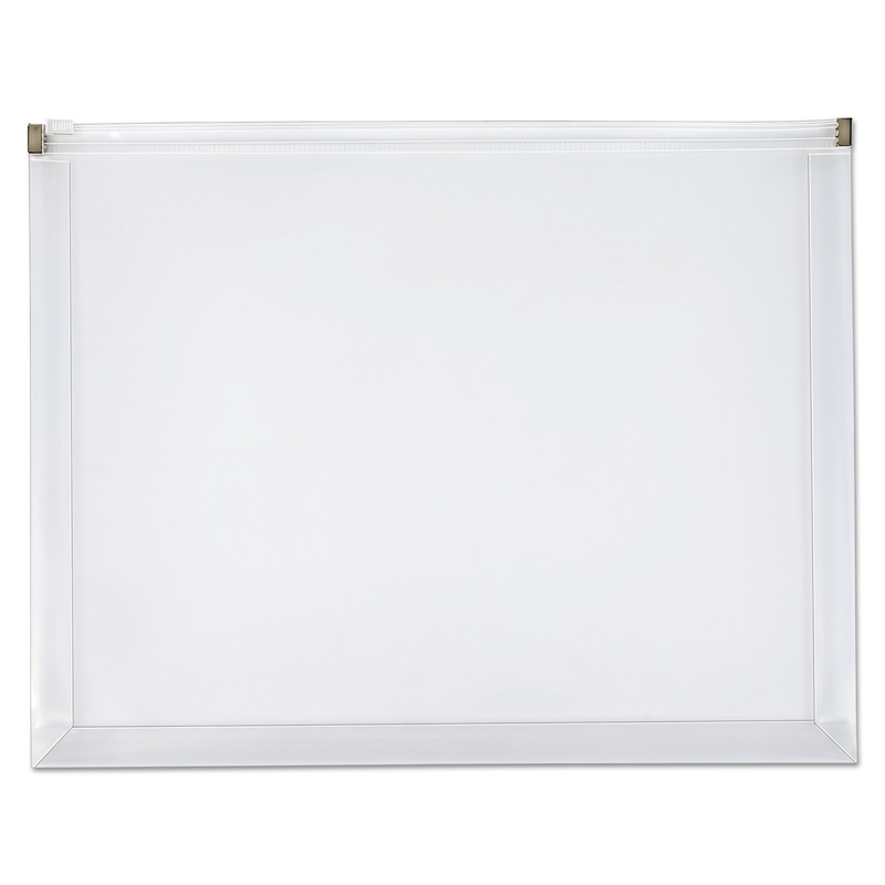 POLY ZIP ENVELOPE, ZIPPER CLOSURE, 10 X 13, CLEAR, 5/PACK