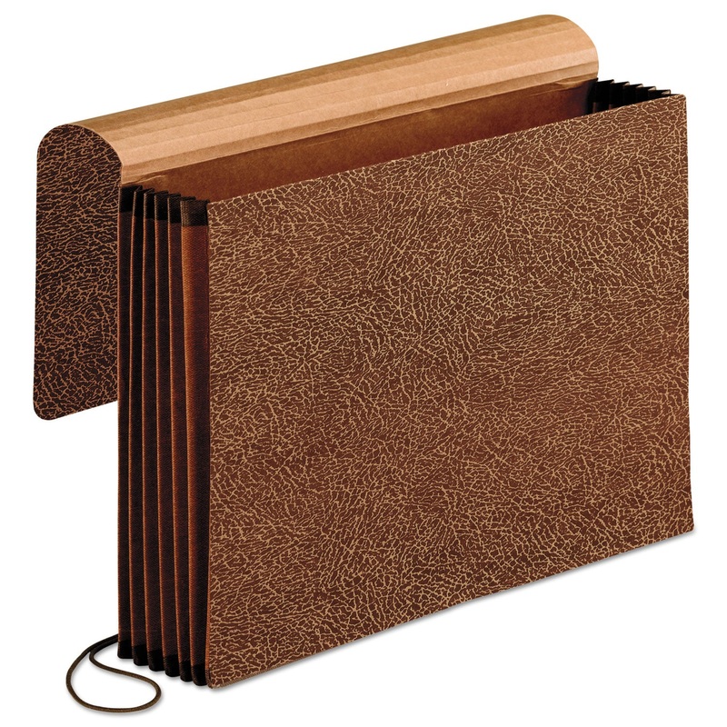 PREMIUM REINFORCED EXPANDING WALLET, 5.25″ EXPANSION, 1 SECTION, LEGAL SIZE, RED FIBER