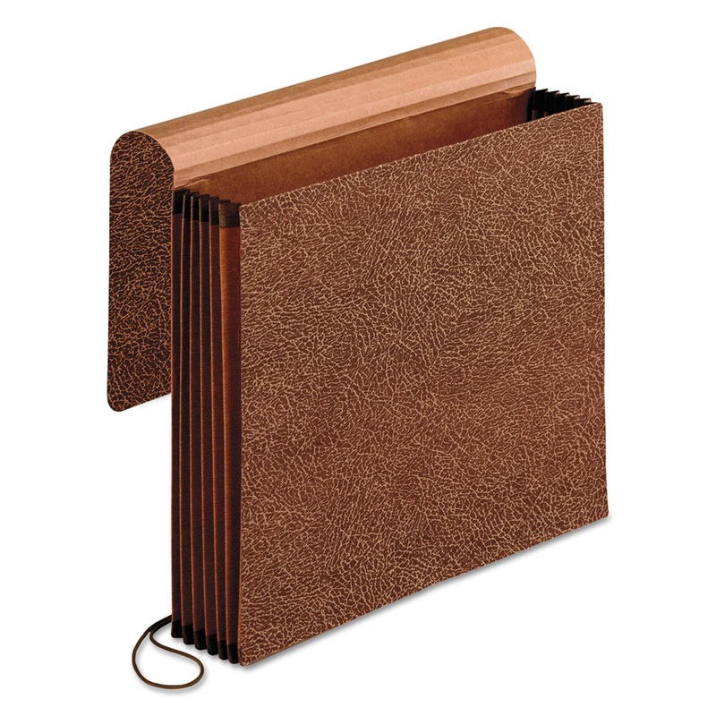 PREMIUM REINFORCED EXPANDING WALLET, 5.25″ EXPANSION, 1 SECTION, LETTER SIZE, RED FIBER