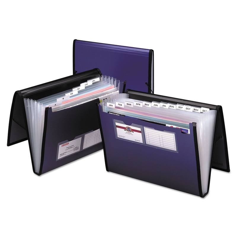 PROFESSIONAL EXPANDING ORGANIZER, 7 SECTIONS, LETTER SIZE, BLUE