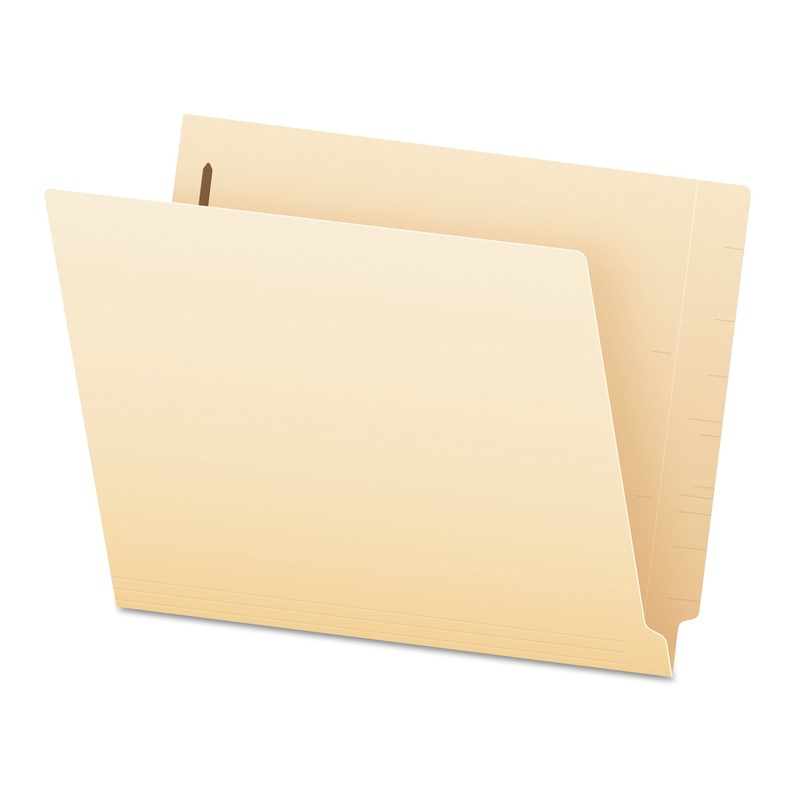 SMARTSHIELD END TAB 1-FASTENER FOLDERS, STRAIGHT TAB, LETTER SIZE, MANILA, 50/BOX