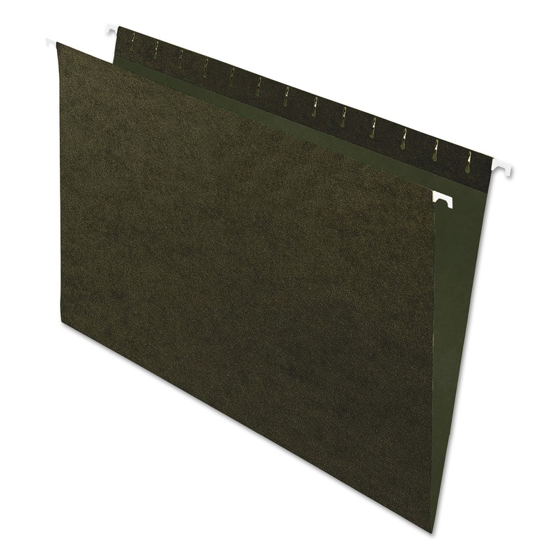STANDARD GREEN HANGING FOLDERS, LEGAL SIZE, STRAIGHT TAB, STANDARD GREEN, 25/BOX