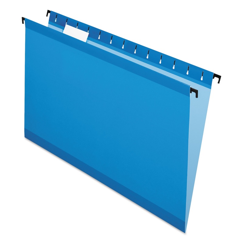 SUREHOOK HANGING FOLDERS, LEGAL SIZE, 1/5-CUT TAB, BLUE, 20/BOX