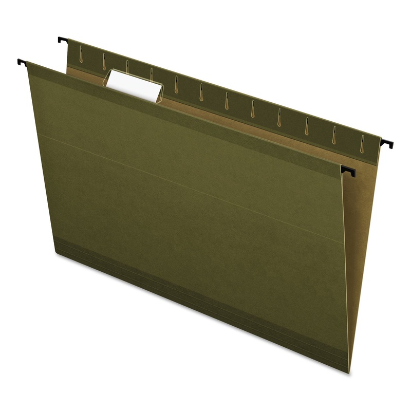 SUREHOOK HANGING FOLDERS, LEGAL SIZE, 1/5-CUT TAB, STANDARD GREEN, 20/BOX