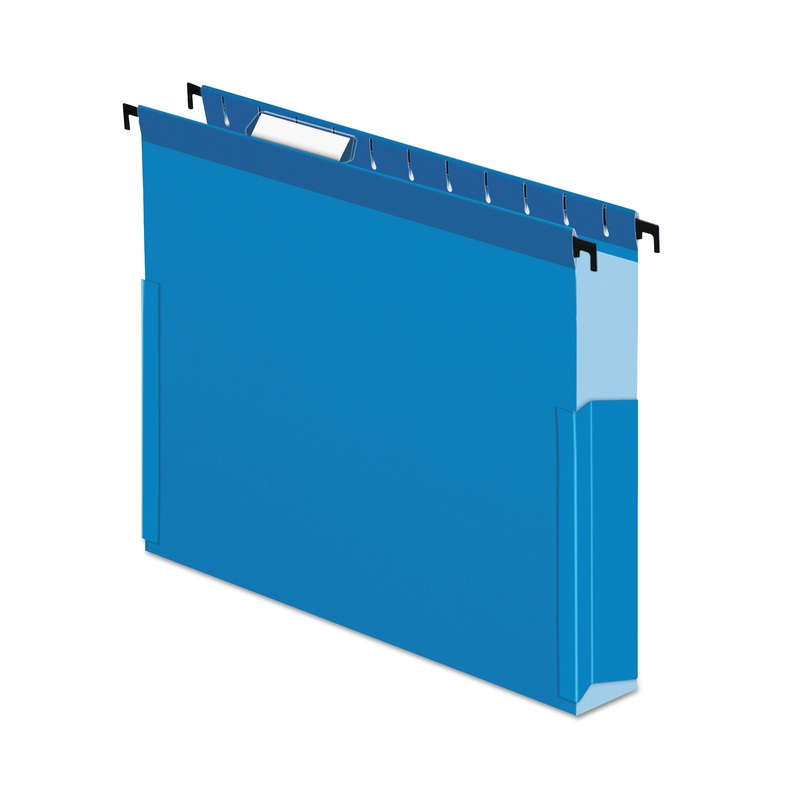 SUREHOOK REINFORCED EXTRA-CAPACITY HANGING BOX FILE, LETTER SIZE, 1/5-CUT TAB, BLUE, 25/BOX