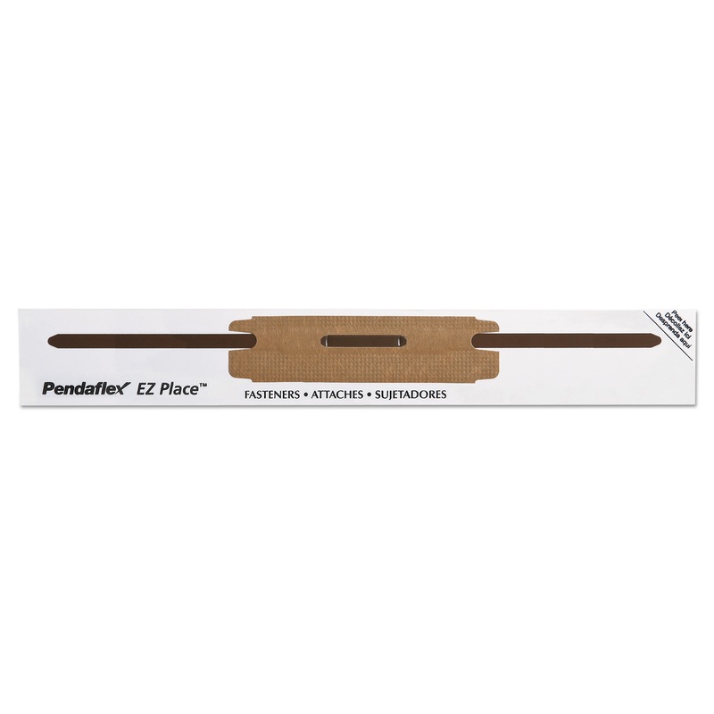 E-Z PLACE SELF-ADHESIVE FASTENERS, 2″ CAPACITY, 2.88″ CENTER TO CENTER, BROWN/WHITE, 48/PACK
