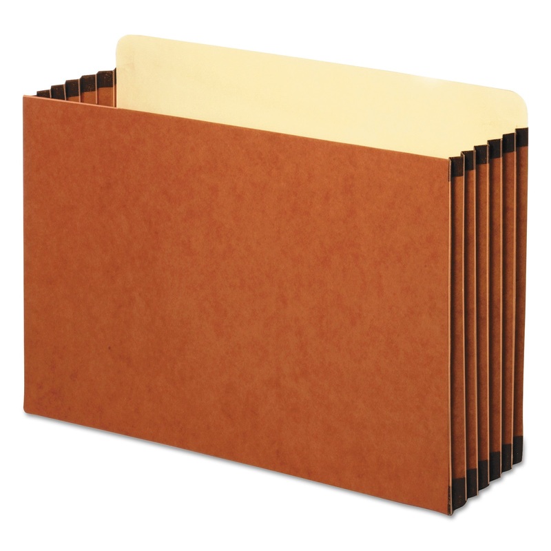 FILE CABINET POCKETS, 5.25″ EXPANSION, LEGAL SIZE, REDROPE, 10/BOX
