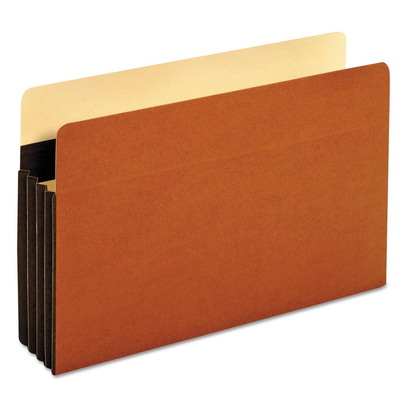 HEAVY-DUTY FILE POCKETS, 3.5″ EXPANSION, LEGAL SIZE, REDROPE, 25/BOX