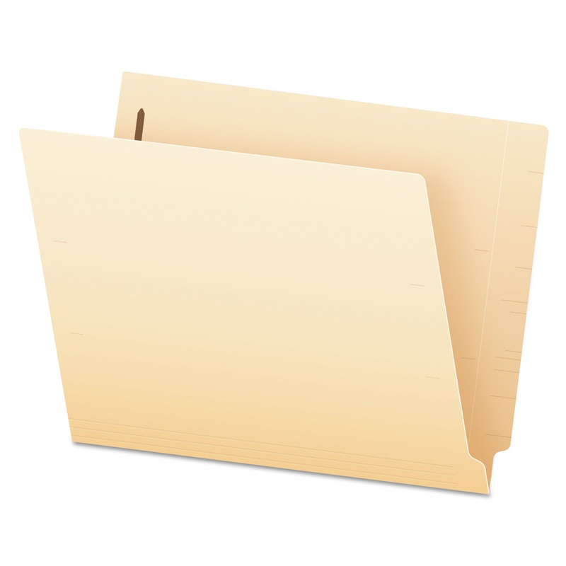 MANILA END TAB EXPANSION FOLDERS WITH ONE FASTENER, 11-PT., 2-PLY STRAIGHT TABS, LETTER SIZE, 50/BOX