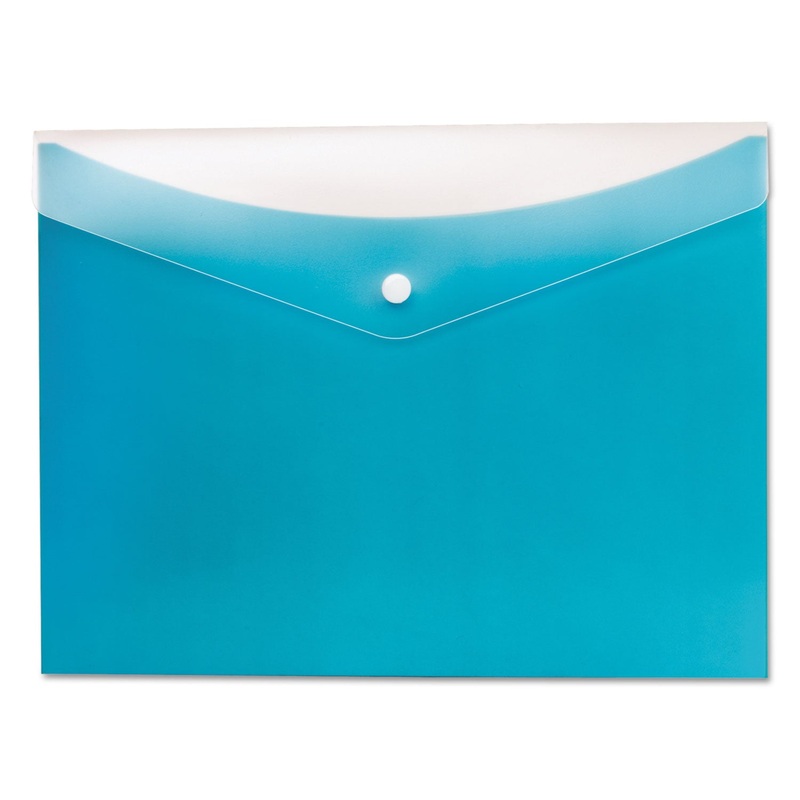 POLY SNAP ENVELOPE, SNAP CLOSURE, 8.5 X 11, BLUEBERRY