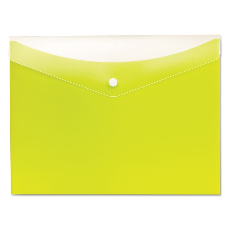 POLY SNAP ENVELOPE, SNAP CLOSURE, 8.5 X 11, LIMEADE