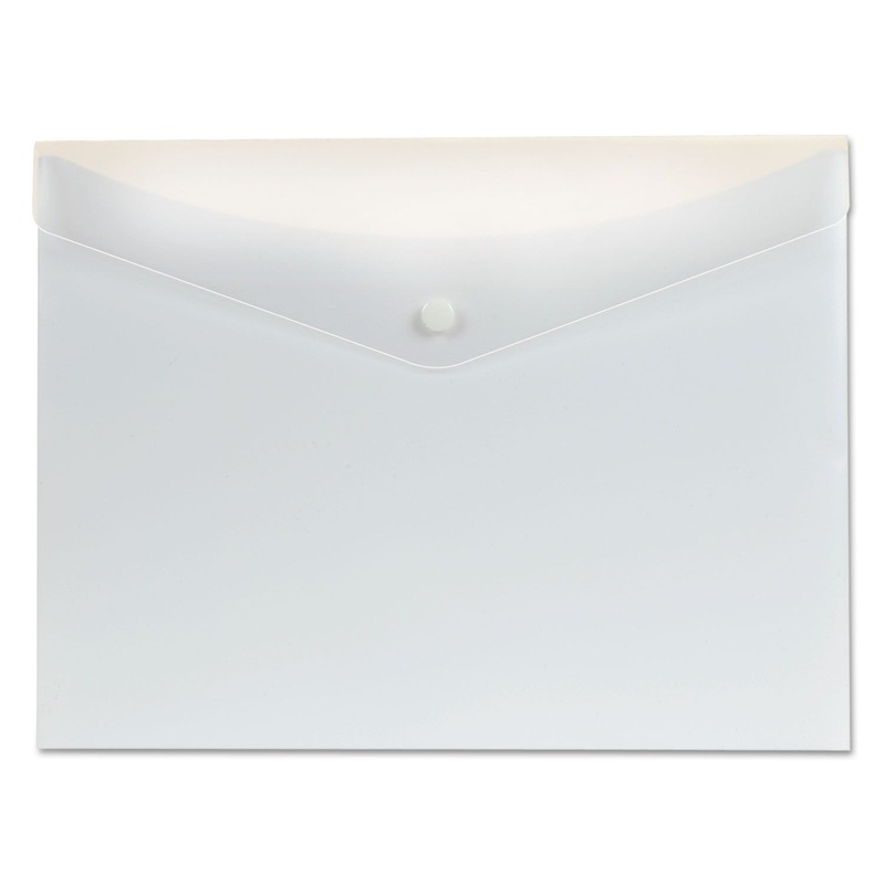 POLY SNAP ENVELOPE, SNAP CLOSURE, 8.5 X 11, WHITE