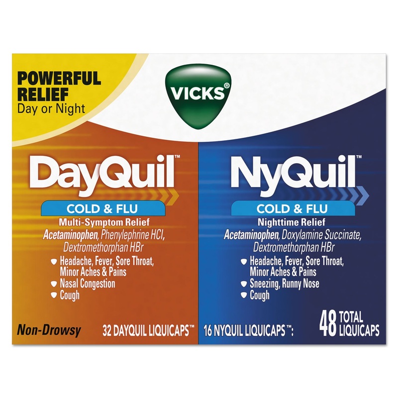 Dayquil/nyquil Cold & Flu Liquicaps Combo Pack, 32 Day/16 Night
