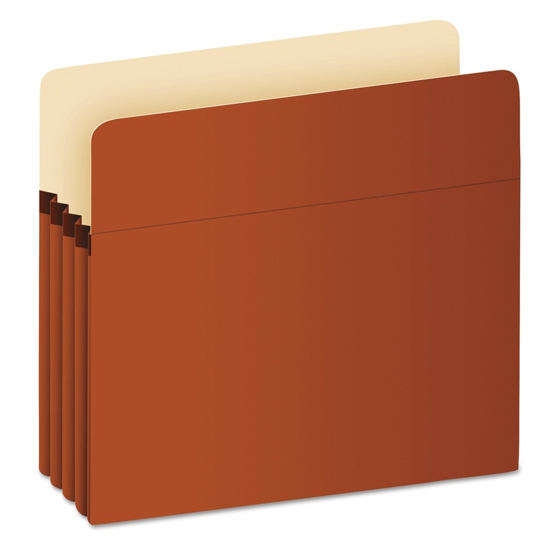 POCKET FILE, 3.5″ EXPANSION, LETTER SIZE, RED FIBER