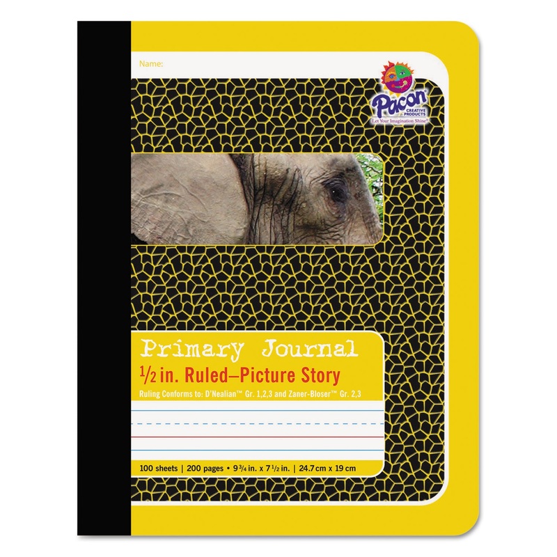 PRIMARY JOURNAL, MEDIUM/COLLEGE RULE, 9.75 X 7.5, 100 SHEETS