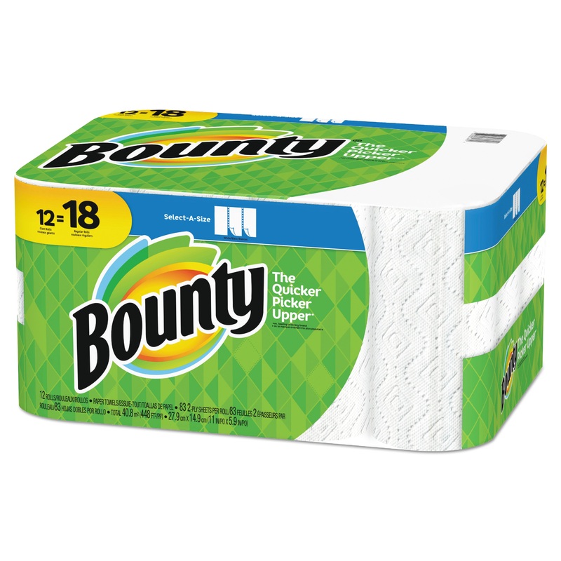 SELECT-A-SIZE PAPER TOWELS, 2-PLY, WHITE, 5.9 X 11, 83 SHEETS/ROLL, 12 ROLLS/CT