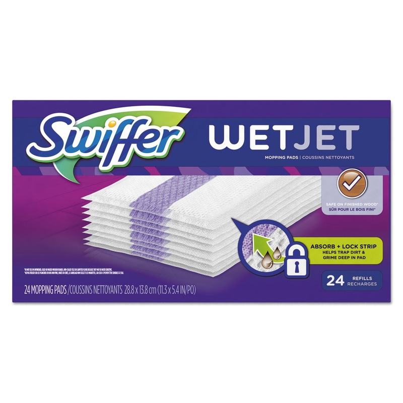 Wetjet System Refill Cloths, 11.3″ X 5.4″, White, 24/box, 4/ctn