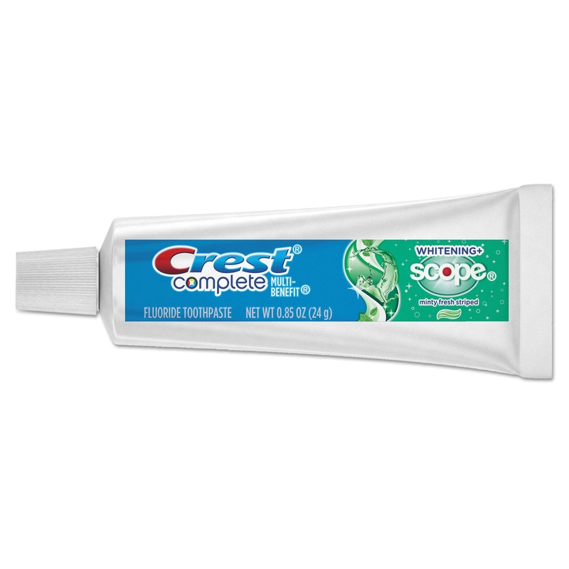 Complete Whitening Toothpaste + Scope, Minty Fresh, 0.85 Oz Tube, 72/carton