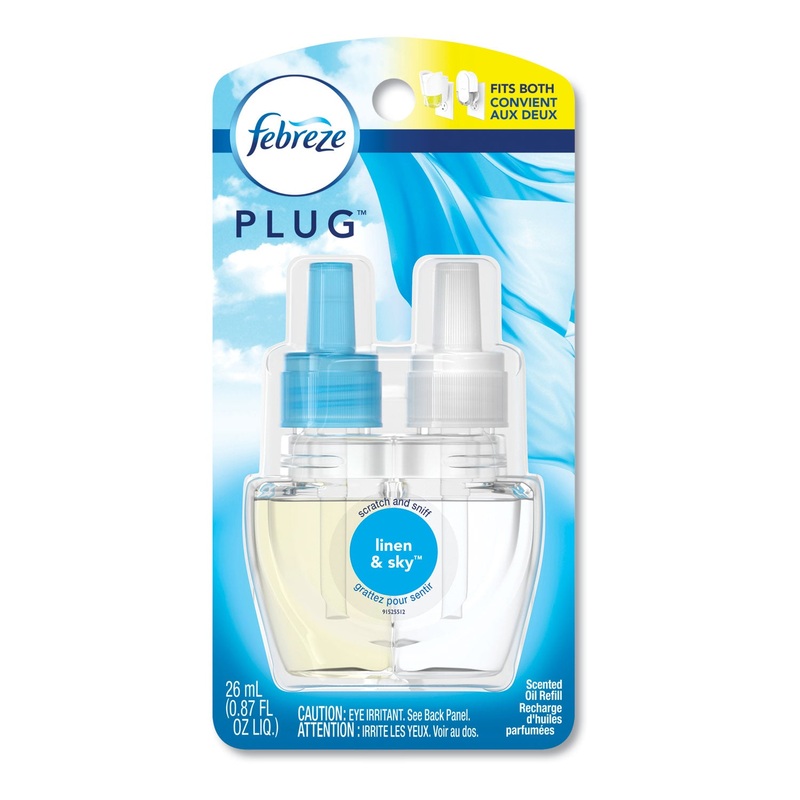 PLUG AIR FRESHENER REFILLS, LINEN AND SKY, 0.87 OZ
