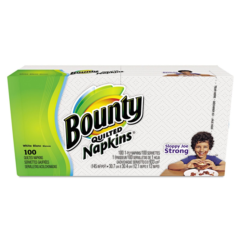 Quilted Napkins, 1-Ply, 12.1 X 12, White, 100/pack