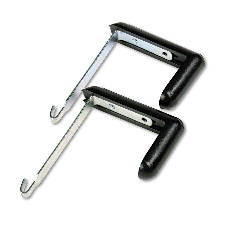 Adjustable Cubicle Hangers, 1 1/2″ – 3″ Panels, Aluminum/black, 2/set