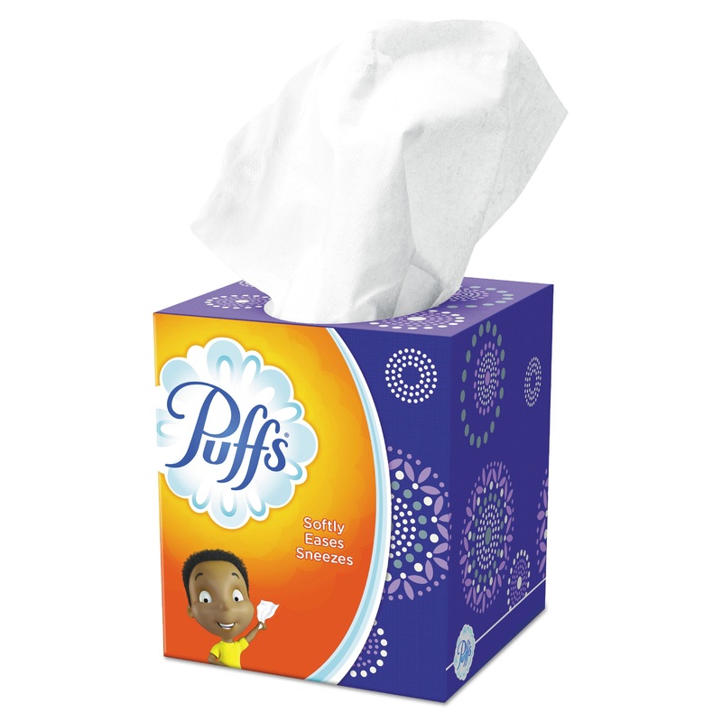 FACIAL TISSUE, 2-PLY, WHITE, 64 SHEETS/BOX