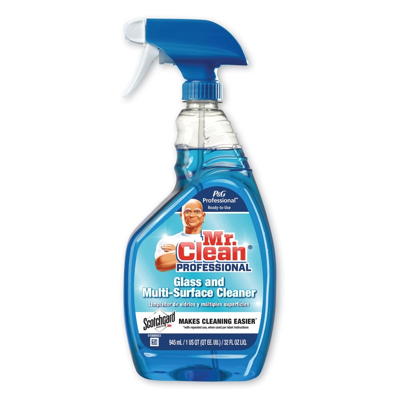 GLASS AND MULTI-SURFACE CLEANER WITH SCOTCHGARD PROTECTOR, APPLE, 32 OZ SPRAY BOTTLE, READY-TO-USE, 6/CARTON