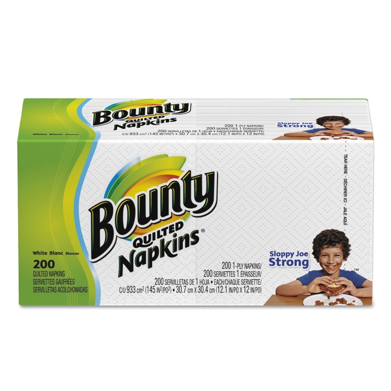 Quilted Napkins, 1-Ply, 12 1/10 X 12, White, 200/pack, 8 Pack/carton