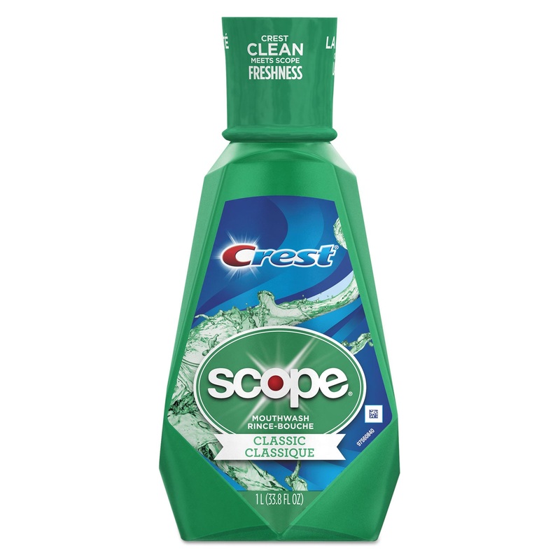 + SCOPE MOUTH RINSE, CLASSIC MINT, 1 L BOTTLE